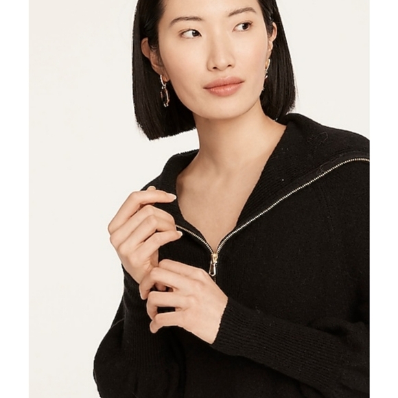 3. J.Crew Half-zip sweater-dress in supersoft yarn - Picture 2 of 6